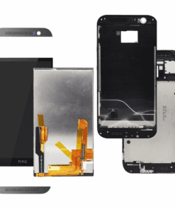Grau Komplet LCD Screen Display Touch Digitizer mit Rahmen für HTC One M8