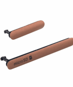 Sony Z3 Ersatzteil micro Sim, SD & USB Ladebuchse Abdeckung Deckel Cap Cover Gold/ Braun