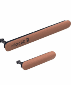 Alternative view of Sony Z3 Ersatzteil micro Sim, SD & USB Ladebuchse Abdeckung Deckel Cap Cover Gold/ Braun