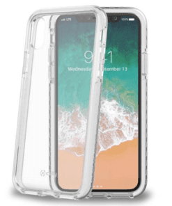 iPhone XS Max Schutzhülle Hexagon Weiss Transparent